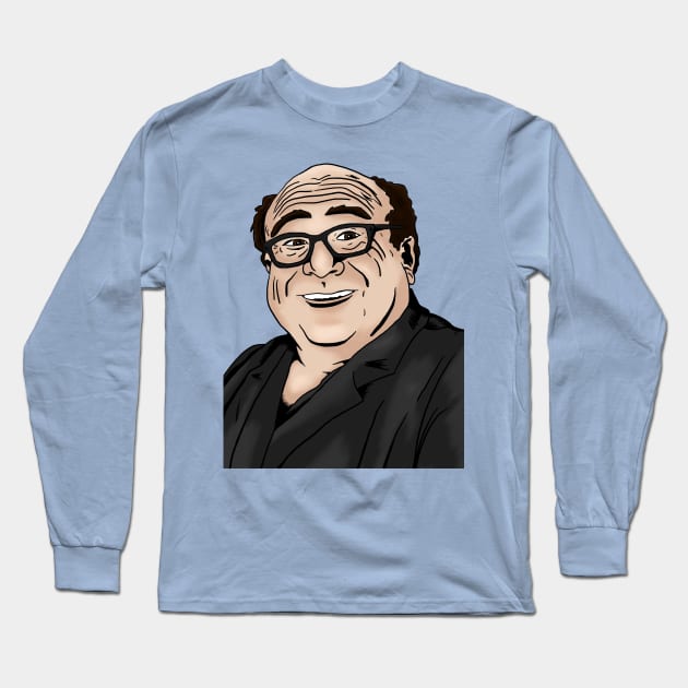 Danny DeVito Long Sleeve T-Shirt by Black Snow Comics